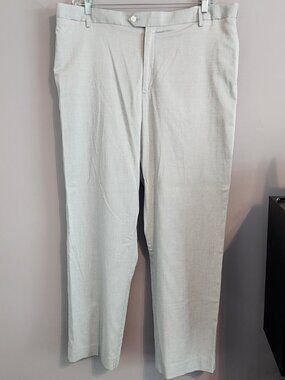 2/$15 Savane Men's Light Gray Dress Pants Size 42x32 Used